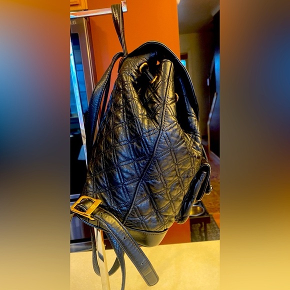 MCM Black & Gold Quilted Backpack, EUC main image 14